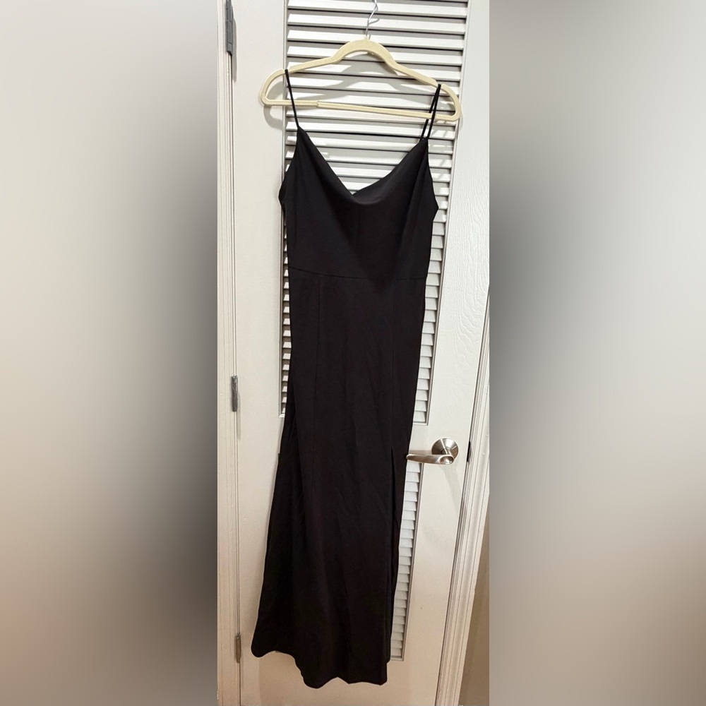 AMSALE Black Cowl Neck Maxi Dress Size 10 US